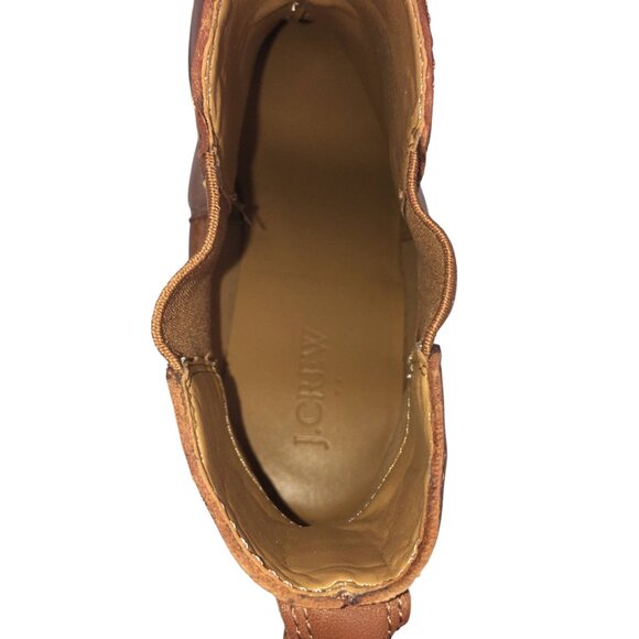 J. Crew Factory Rory Leather Heeled Chelsea Ankle Boots Brown Women's Size 9.5 - Picture 10 of 12